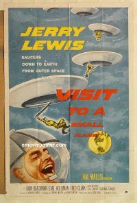 h242 VISIT TO A SMALL PLANET one-sheet movie poster '60 Jerry Lewis