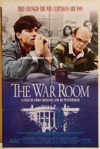 h250 WAR ROOM one-sheet movie poster '93 Bill Clinton documentary!
