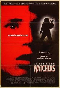 h254 WATCHERS one-sheet movie poster '88 Roger Corman, Dean Koontz