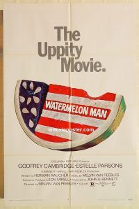 h256 WATERMELON MAN one-sheet movie poster '70 Godfrey Cambridge, uppity!
