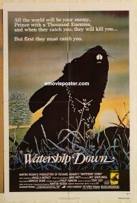 h257 WATERSHIP DOWN one-sheet movie poster '78 animated bunny rabbits!
