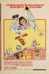 h258 WAY WAY OUT one-sheet movie poster '66 Jerry Lewis, Connie Stevens