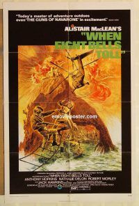 h271 WHEN EIGHT BELLS TOLL one-sheet movie poster '71 Anthony Hopkins