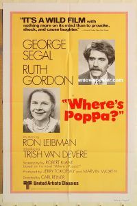h276 WHERE'S POPPA one-sheet movie poster R79 George Segal, Gordon