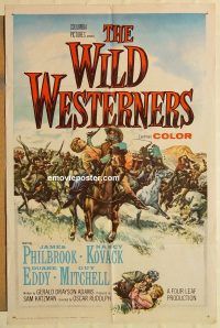 h283 WILD WESTERNERS one-sheet movie poster '62 James Philbrook, Kovack