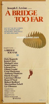k508 BRIDGE TOO FAR Australian daybill movie poster '77 Caine, Connery