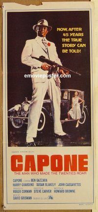 k516 CAPONE Australian daybill movie poster '75 Ben Gazzara, Guardino