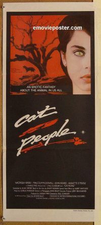 k520 CAT PEOPLE Australian daybill movie poster '82 Nastassja Kinski