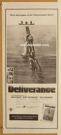 k547 DELIVERANCE Australian daybill movie poster R70s Burt Reynolds