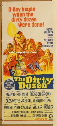 k553 DIRTY DOZEN Australian daybill movie poster '67 Charles Bronson