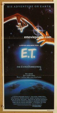 k569 ET Australian daybill movie poster '82 Steven Spielberg, Barrymore