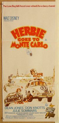 k618 HERBIE GOES TO MONTE CARLO Australian daybill movie poster '77