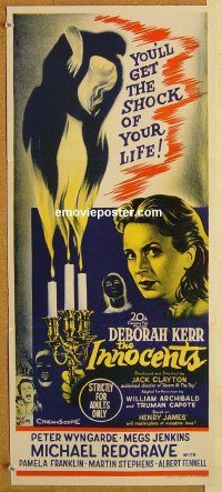 k632 INNOCENTS Australian daybill movie poster '62 Deborah Kerr, Redgrave