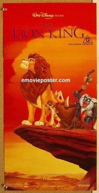 k657 LION KING Australian daybill movie poster '94 classic Disney cartoon!