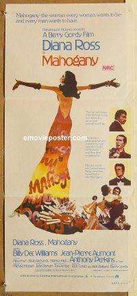 k672 MAHOGANY Australian daybill movie poster '75 Diana Ross, Bob Peak art