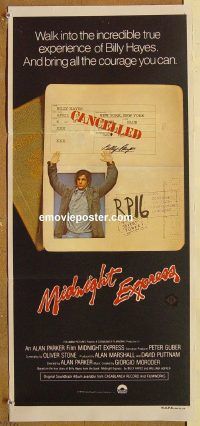 k683 MIDNIGHT EXPRESS Australian daybill movie poster '78 Oliver Stone