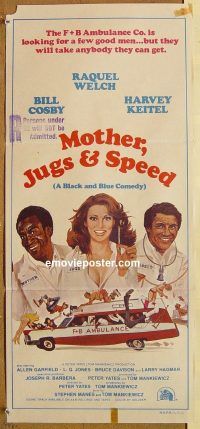 k690 MOTHER, JUGS & SPEED Australian daybill movie poster '76 R. Welch