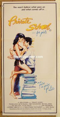 k730 PRIVATE SCHOOL Australian daybill movie poster '83 Phoebe Cates, Modine