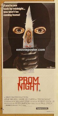 k733 PROM NIGHT Australian daybill movie poster '80 Jamie Lee Curtis