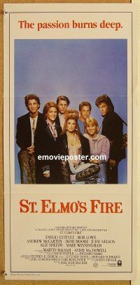 k775 ST ELMO'S FIRE Australian daybill movie poster '85 Lowe, Demi Moore
