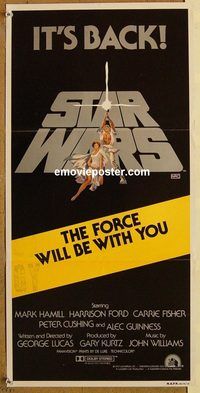 k779 STAR WARS Australian daybill movie poster R81 Lucas, Harrison Ford