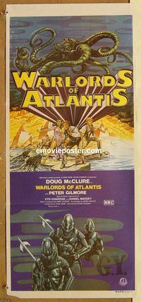 k826 WARLORDS OF ATLANTIS Australian daybill movie poster '78 McClure