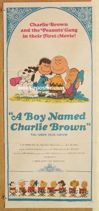 k503 BOY NAMED CHARLIE BROWN Australian daybill movie poster '70 Peanuts