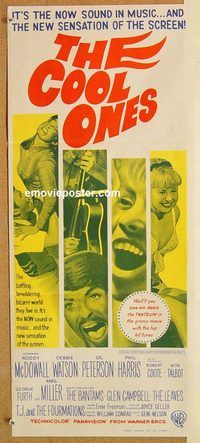 k537 COOL ONES Australian daybill movie poster '67 counter-culture!