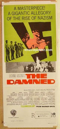 k542 DAMNED Australian daybill movie poster '70 Luchino Visconti, WWII