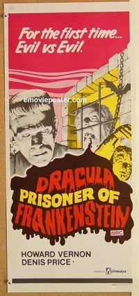 k556 DRACULA PRISONER OF FRANKENSTEIN Australian daybill movie poster '72 Franco