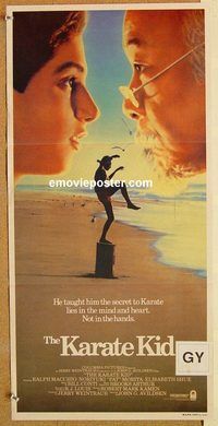 k640 KARATE KID Australian daybill movie poster '84 Pat Morita, Macchio