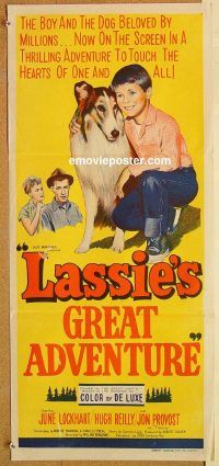 k646 LASSIE'S GREAT ADVENTURE Australian daybill movie poster '63 Lockhart