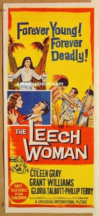 k650 LEECH WOMAN Australian daybill movie poster '60 female vampire!