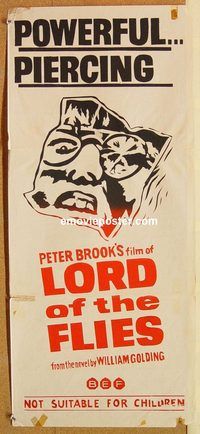k660 LORD OF THE FLIES Australian daybill movie poster '63 William Golding