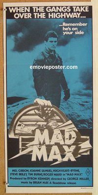 k666 MAD MAX Australian daybill movie poster '80 Mel Gibson, George Miller
