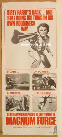 k671 MAGNUM FORCE Australian daybill movie poster '73 Eastwood, Dirty Harry