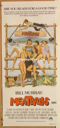 k681 MEATBALLS Australian daybill movie poster '79 Bill Murray, Reitman