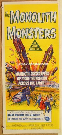 k687 MONOLITH MONSTERS Australian daybill movie poster '57 cool sci-fi!
