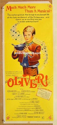 k707 OLIVER Australian daybill movie poster '69 Carol Reed, Ron Moody