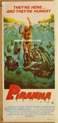 k721 PIRANHA Australian daybill movie poster '78 Joe Dante, Roger Corman