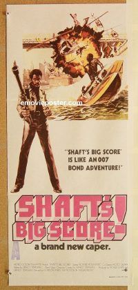 k758 SHAFT'S BIG SCORE Australian daybill movie poster '72 Roundtree