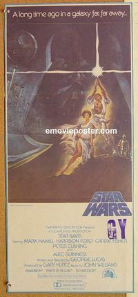 k780 STAR WARS style A Australian daybill movie poster '77 George Lucas