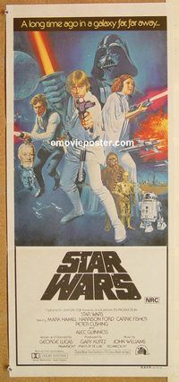 k781 STAR WARS style C Australian daybill movie poster '77 George Lucas