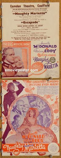 k434 NAUGHTY MARIETTA Aust movie herald '35 MacDonald, Eddy
