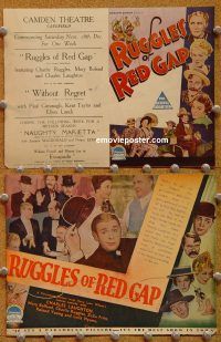 k439 RUGGLES OF RED GAP Aust movie herald '35 Charles Laughton