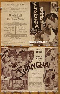 k443 SHANGHAI Aust movie herald '35 Loretta Young, C. Boyer