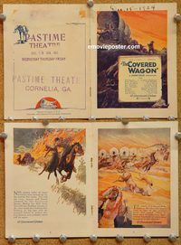 k309 COVERED WAGON movie herald '23 James Cruze, color!