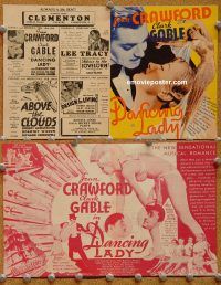 k311 DANCING LADY movie herald '33 Joan Crawford, Clark Gable