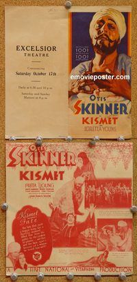 k336 KISMET movie herald '30 Otis Skinner, Loretta Young