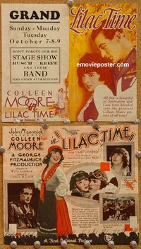 k339 LILAC TIME movie herald '28 Colleen Moore, Gary Cooper